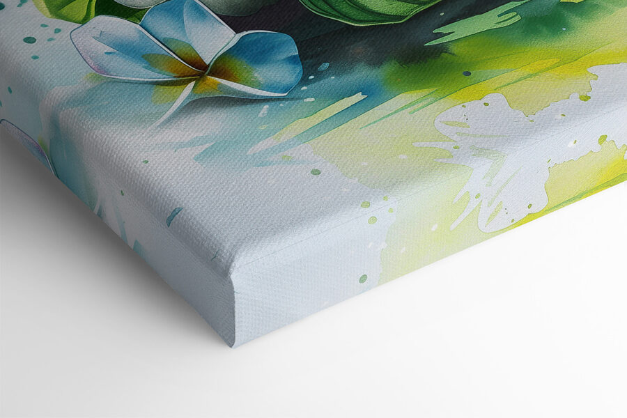 Aquarelle d'une boisson avec des citrons verts et des feuilles