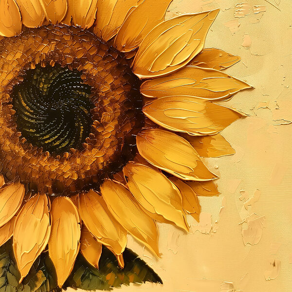 Peinture d'un tournesol Peinture d'un tournesol