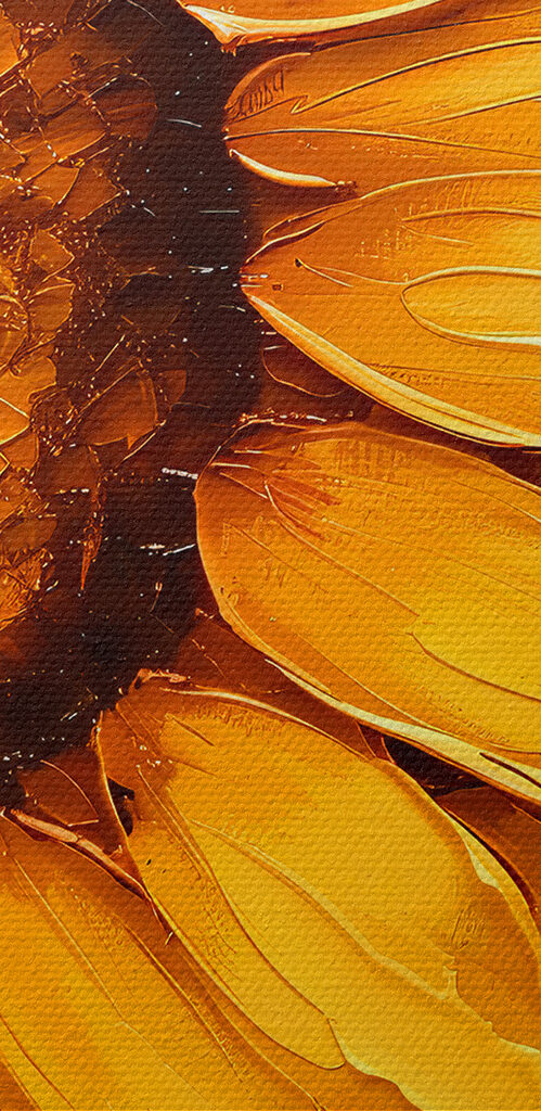 Painting of a sunflower