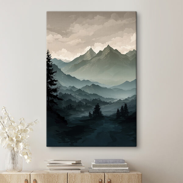 Paysage de montagnes et d'arbres Paysage de montagnes et d'arbres