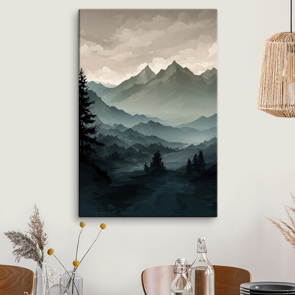 Paysage de montagnes et d'arbres Paysage de montagnes et d'arbres