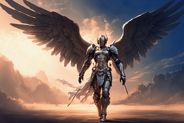 Personne en armure avec des ailes Personne en armure avec des ailes