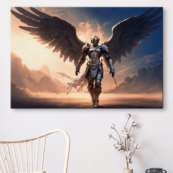 Personne en armure avec des ailes Personne en armure avec des ailes