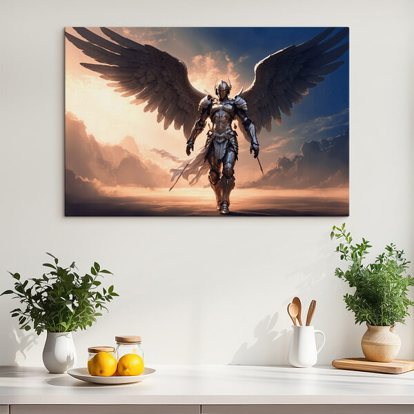 Personne en armure avec des ailes Personne en armure avec des ailes