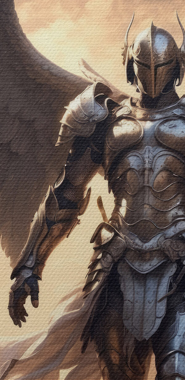 Personne en armure avec des ailes Personne en armure avec des ailes