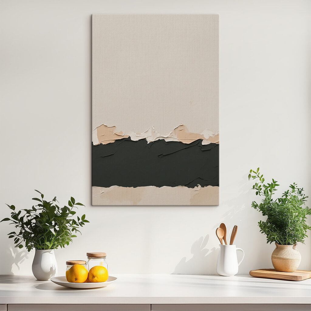 White and black wall