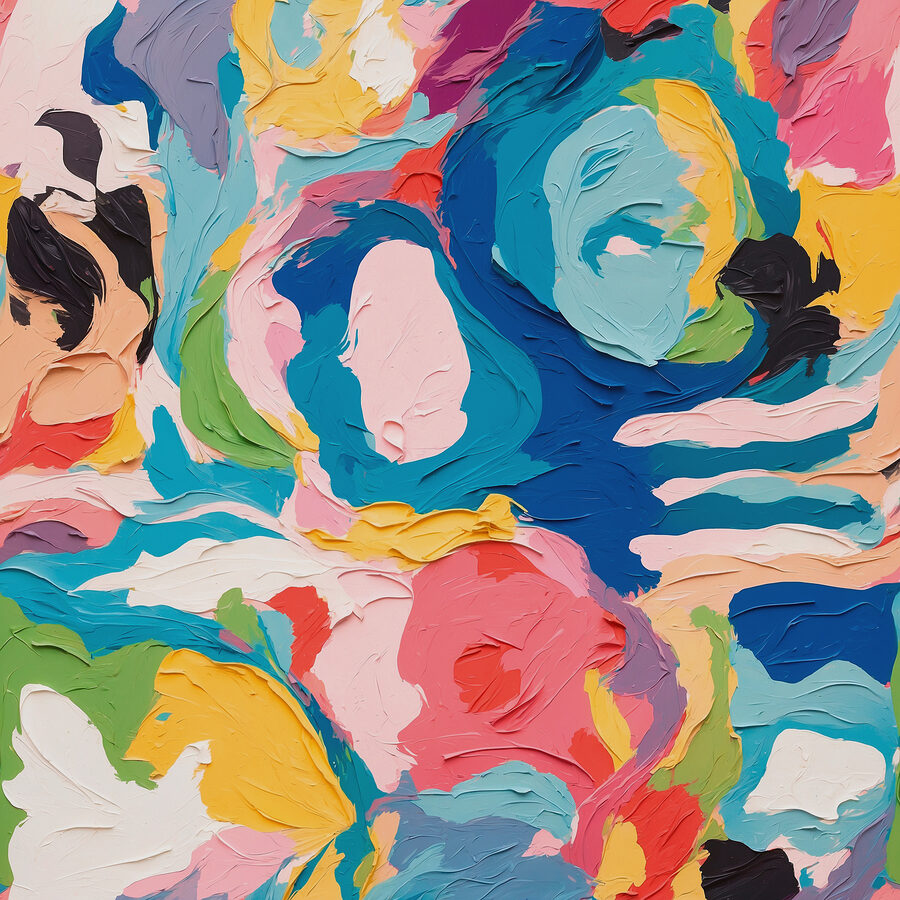 Peinture colorée de fleurs