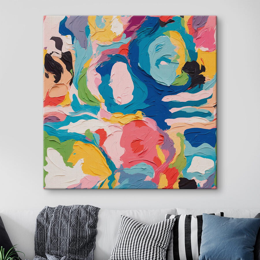Peinture colorée de fleurs