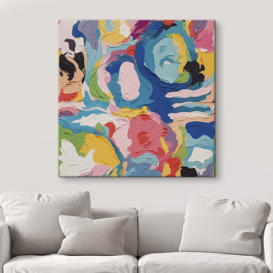 Peinture colorée de fleurs