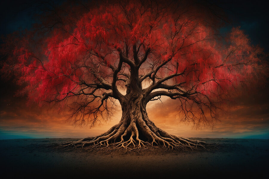 Arbre à feuilles rouges Arbre à feuilles rouges