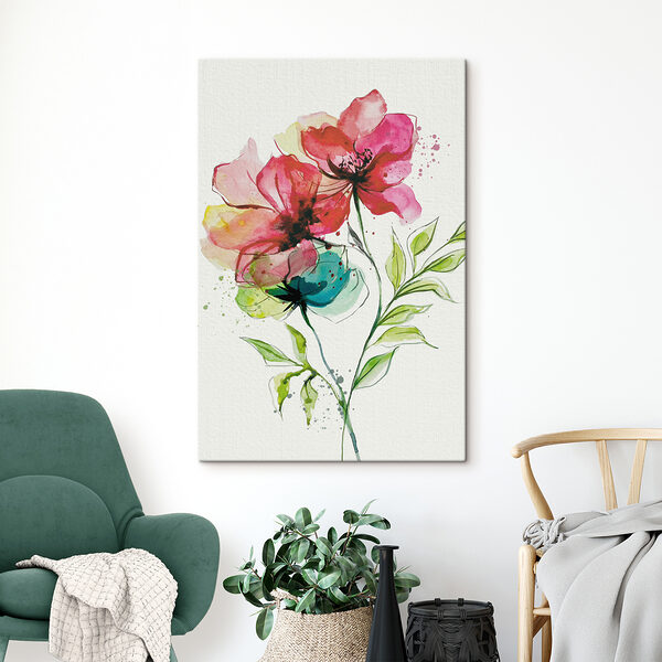 Painting of flowers and leaves Painting of flowers and leaves