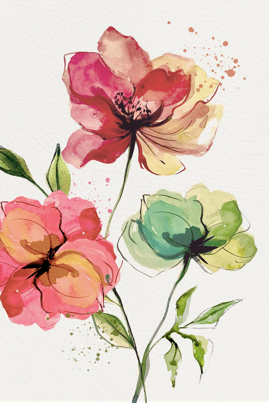 Aquarelle de fleurs