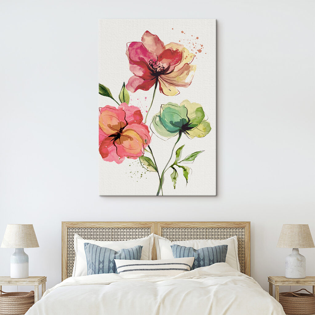 Watercolor painting of flowers