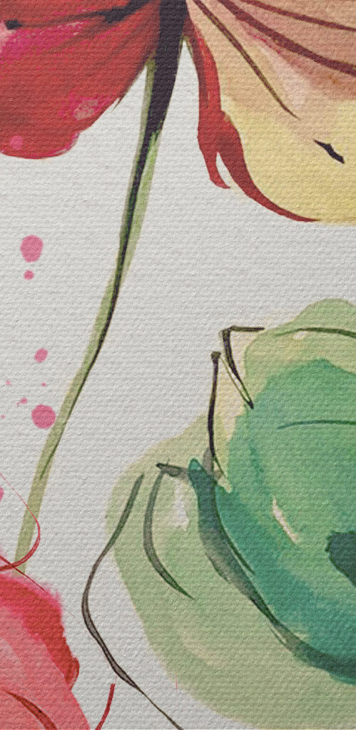 Watercolor painting of flowers