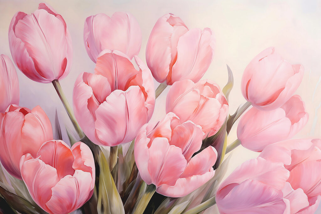 Gros plan sur des tulipes roses Gros plan sur des tulipes roses