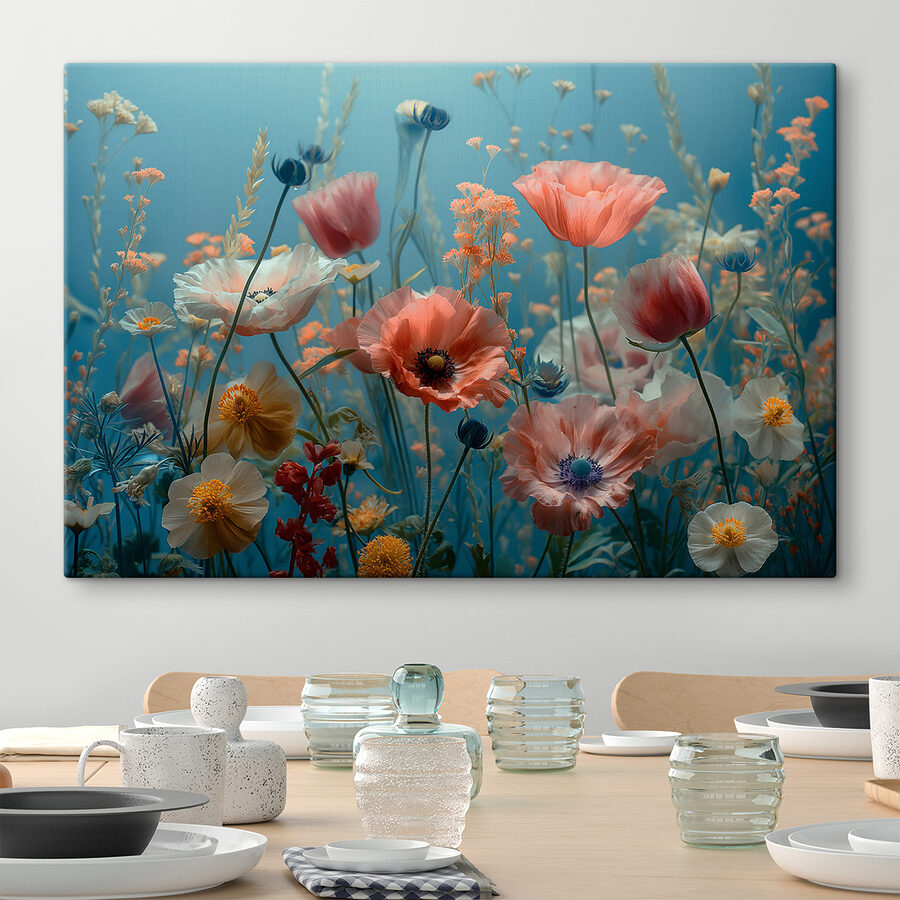 Groupe de fleurs dans un champ