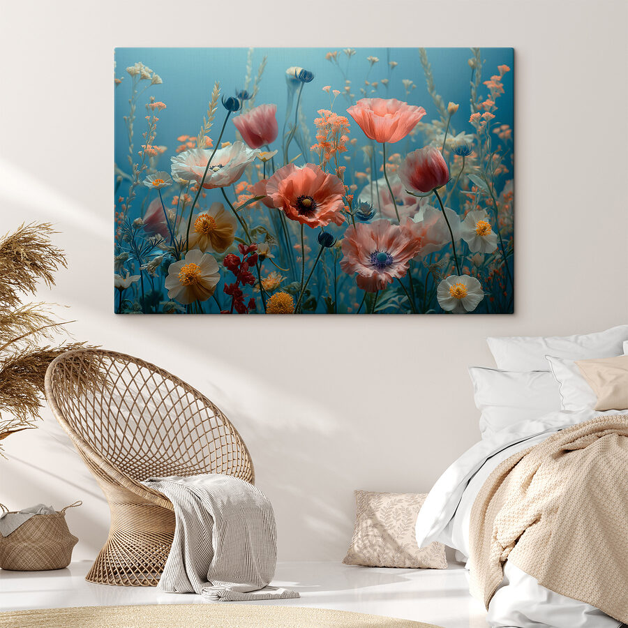 Groupe de fleurs dans un champ