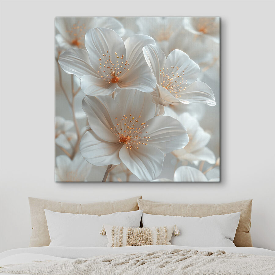 Groupe de fleurs blanches