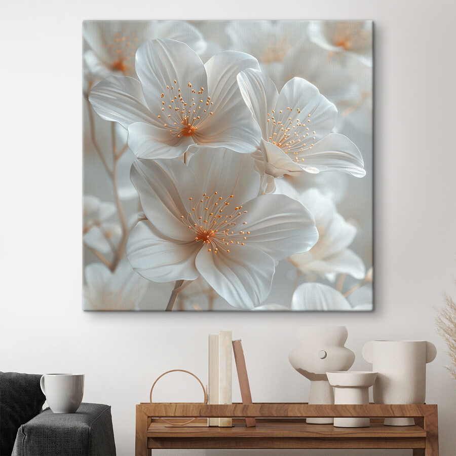 Groupe de fleurs blanches