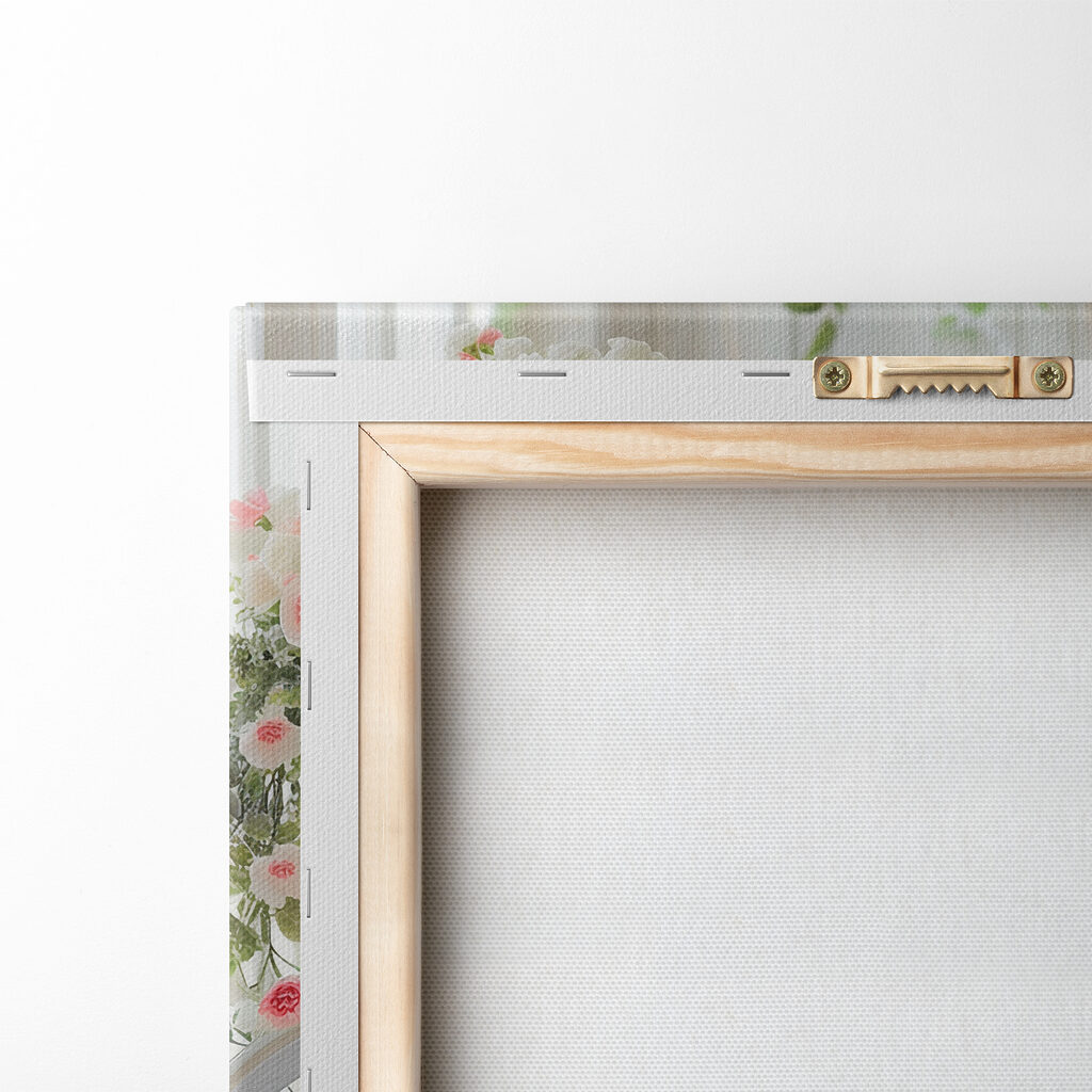 White bicycle with flowers on it White bicycle with flowers on it