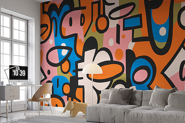 Colorful pattern with different shapes