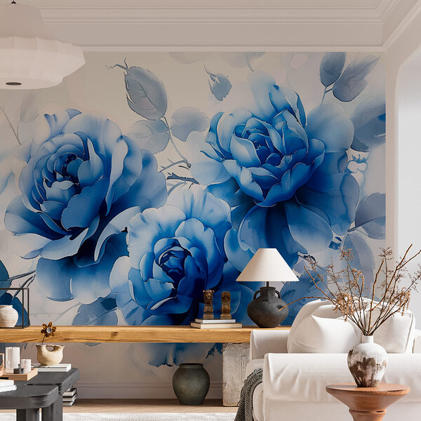 Groupe de fleurs bleues Groupe de fleurs bleues