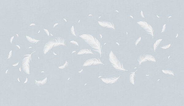 Plumes blanches flottant dans l'air Plumes blanches flottant dans l'air