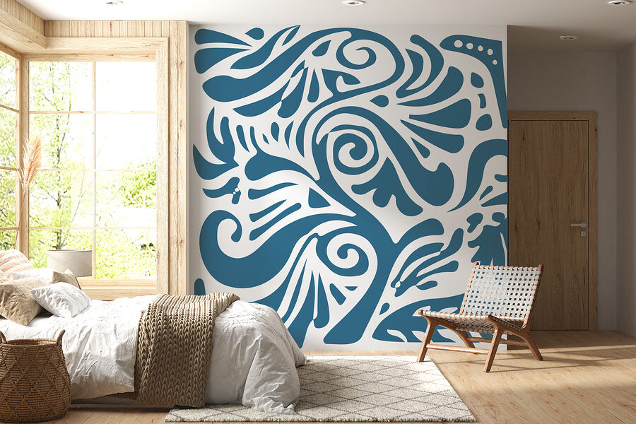 Motif bleu et blanc Motif bleu et blanc
