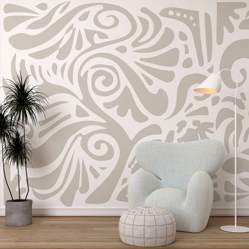 White and gray pattern