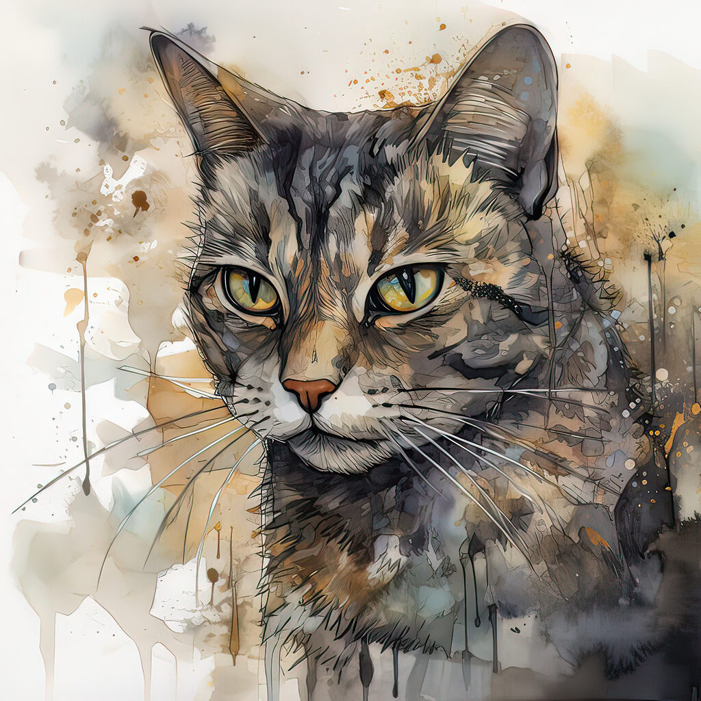 Cat with yellow eyes Cat with yellow eyes