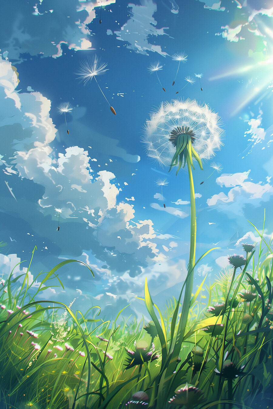 Pissenlit dans le ciel