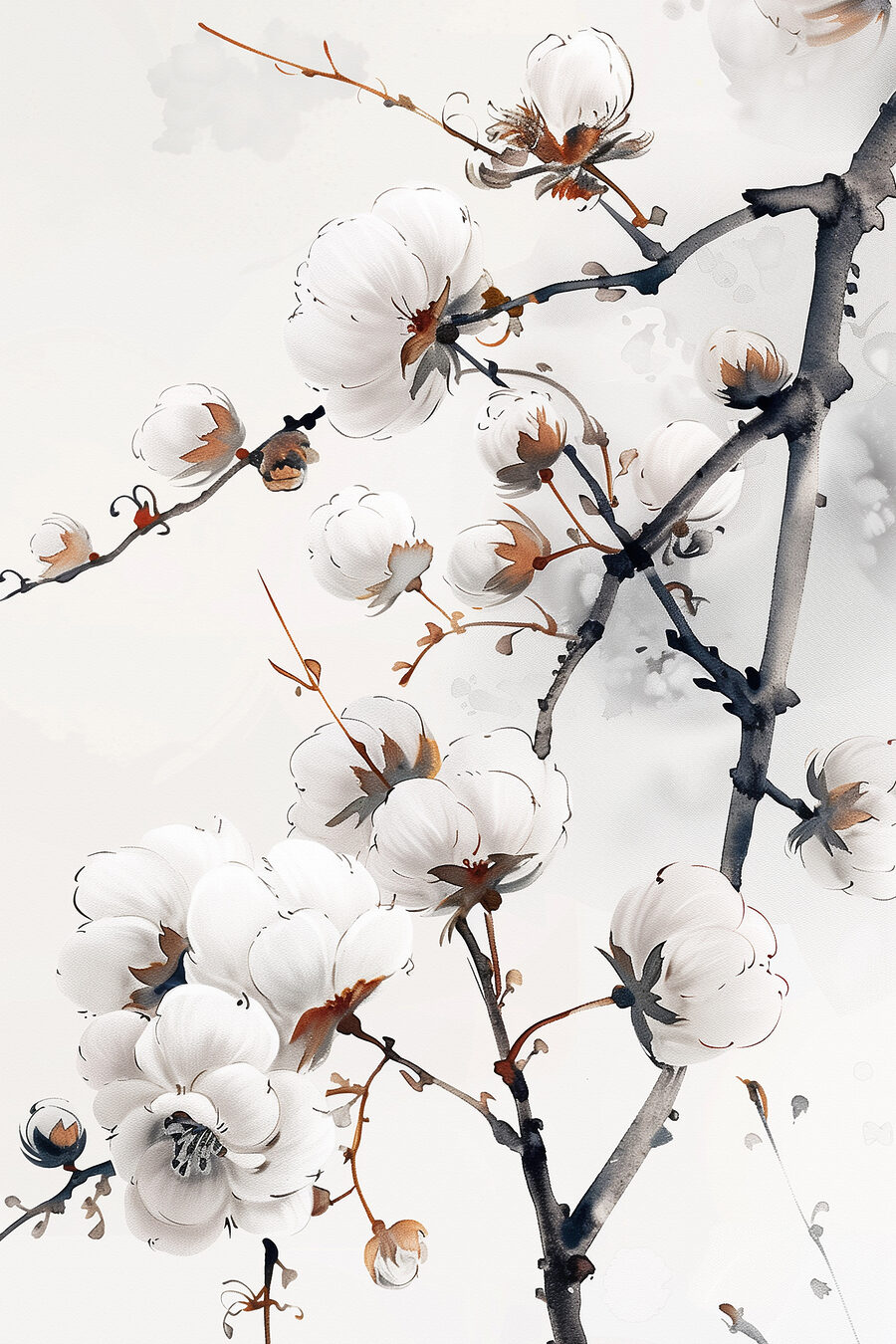 Gros plan de fleurs sur une branche