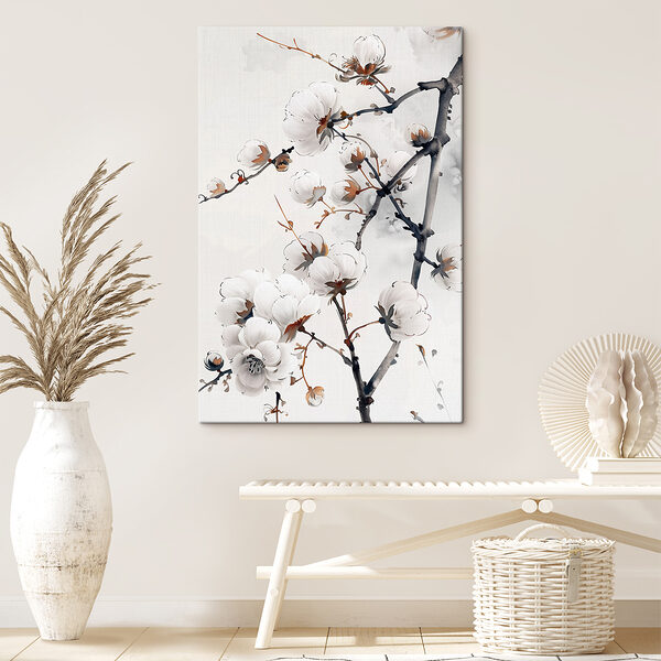 Gros plan de fleurs sur une branche Gros plan de fleurs sur une branche