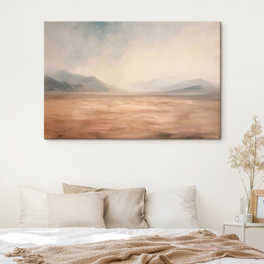 Paysage avec montagnes et brouillard Paysage avec montagnes et brouillard