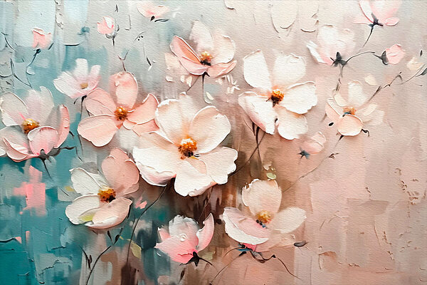 Peinture de fleurs sur un mur Peinture de fleurs sur un mur