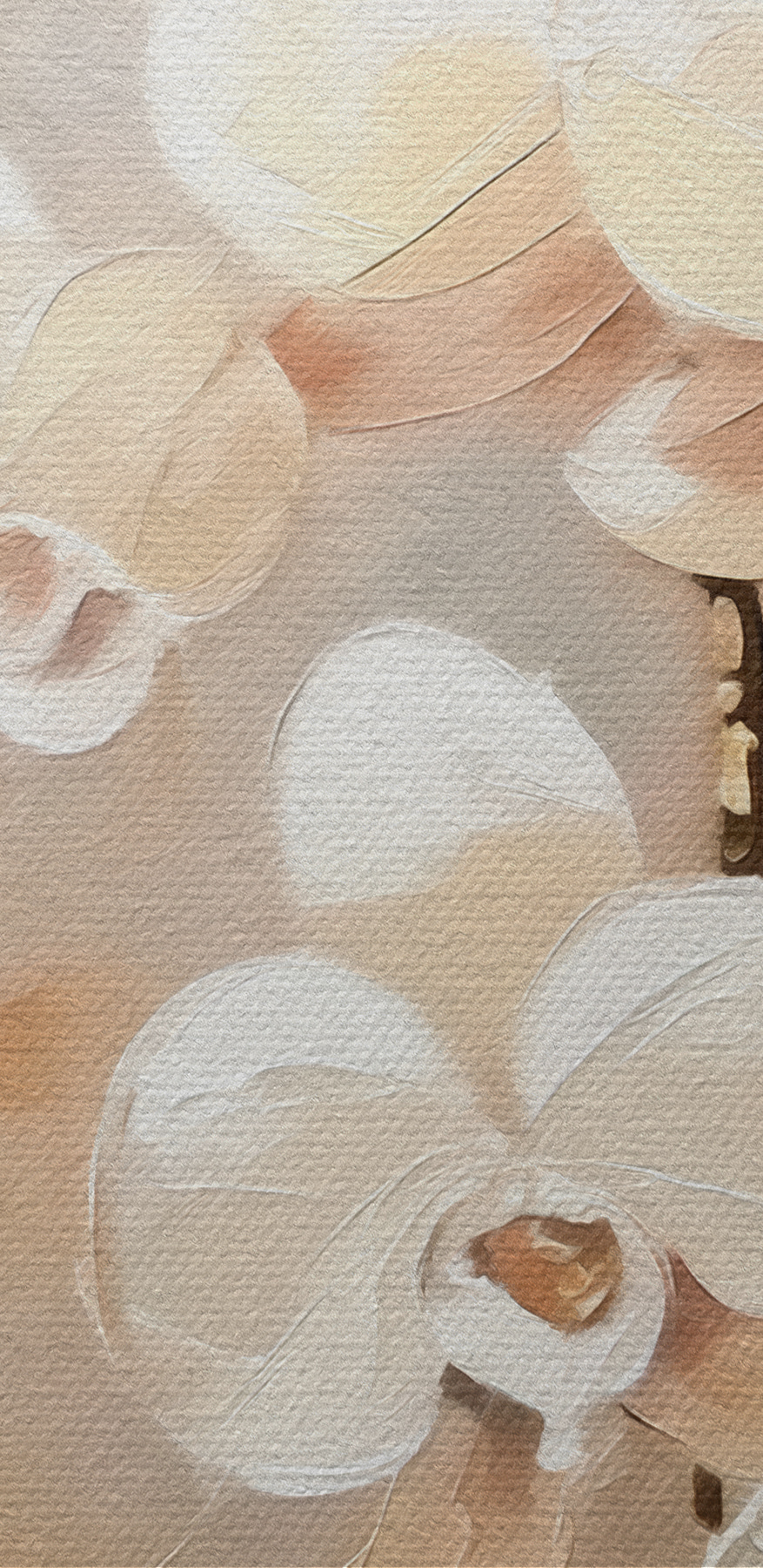 Peinture de fleurs blanches
