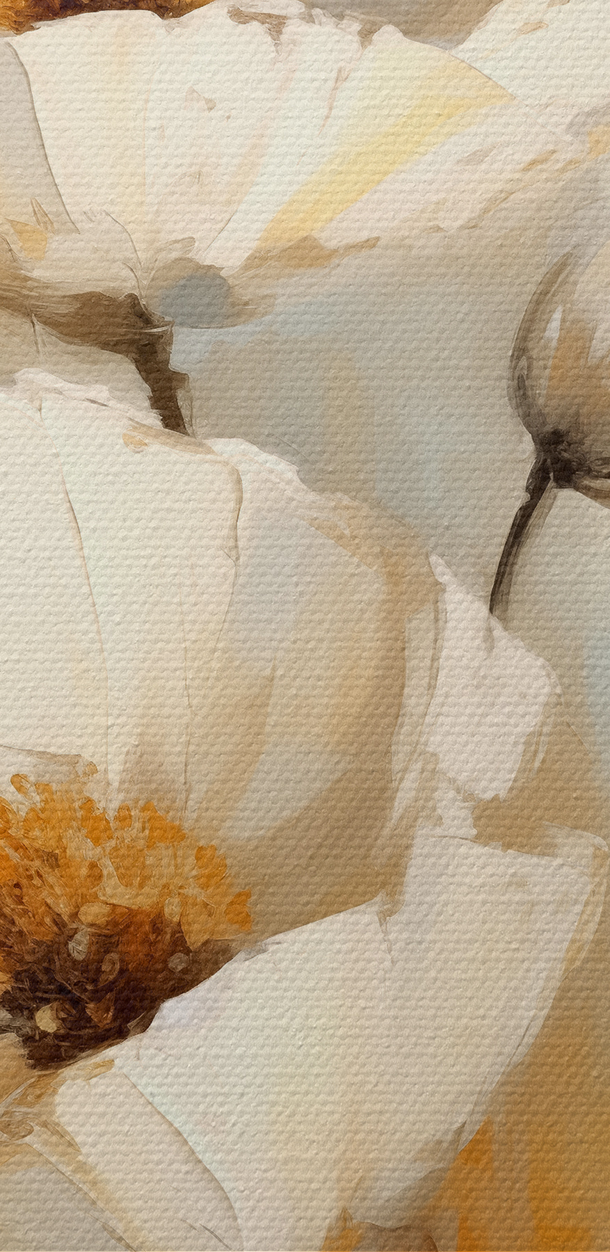 Peinture de fleurs blanches