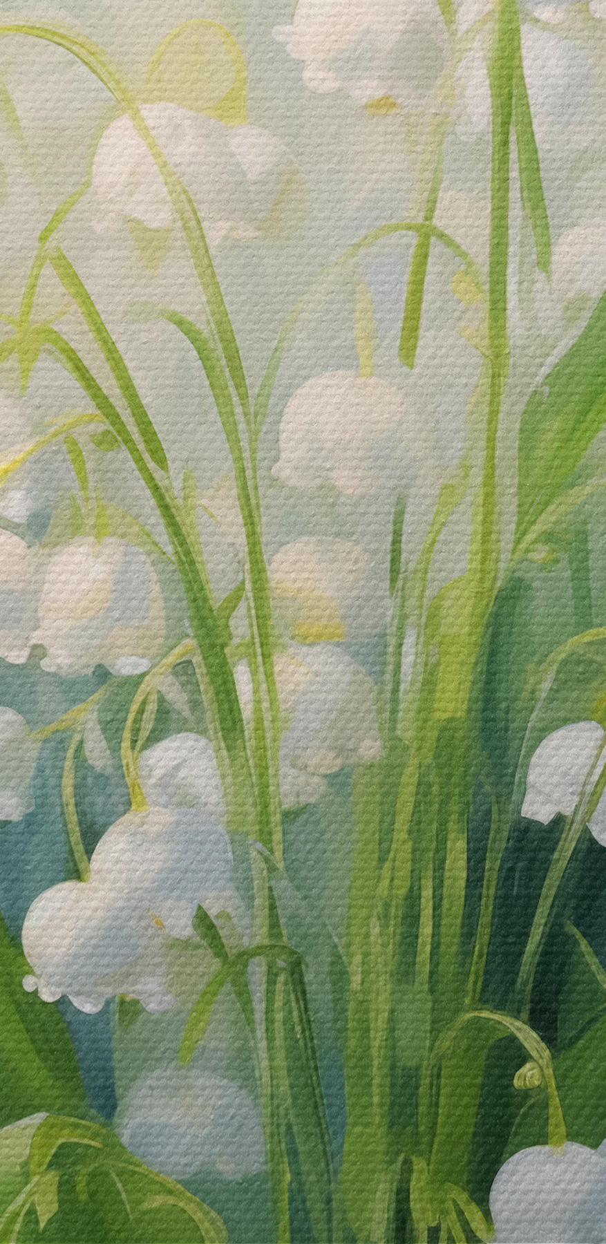 Peinture d'un bouquet de fleurs blanches