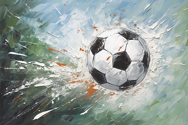 Peinture d'un ballon de football w08117p 600x400 - Peinture d'un ballon de football