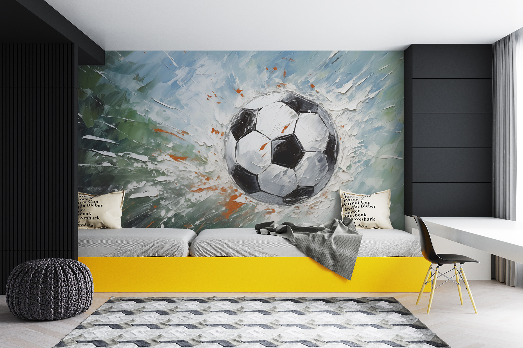 Painting of a football ball