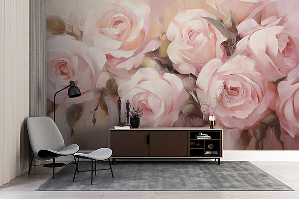 Peinture de roses roses Peinture de roses roses