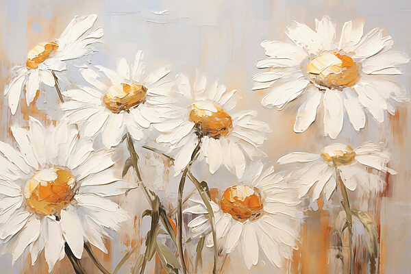 Peinture de fleurs blanches Peinture de fleurs blanches