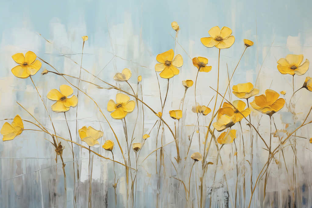 Peinture de fleurs jaunes Peinture de fleurs jaunes