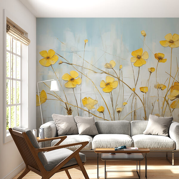 Peinture de fleurs jaunes Peinture de fleurs jaunes