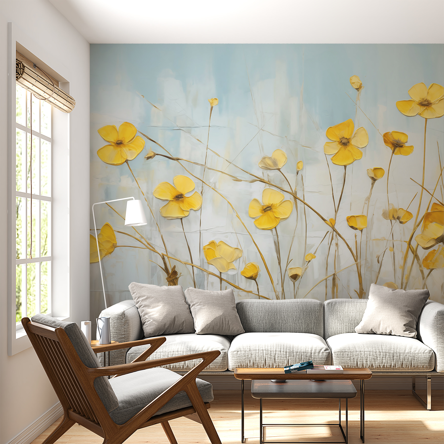 Painting of yellow flowers