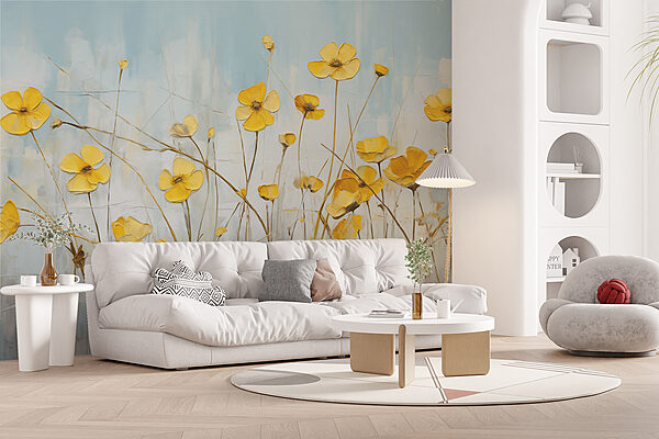 Peinture de fleurs jaunes Peinture de fleurs jaunes