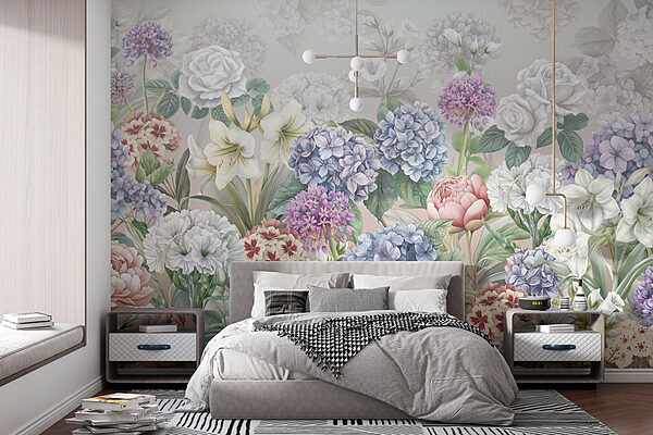 Groupe de fleurs sur fond blanc Groupe de fleurs sur fond blanc