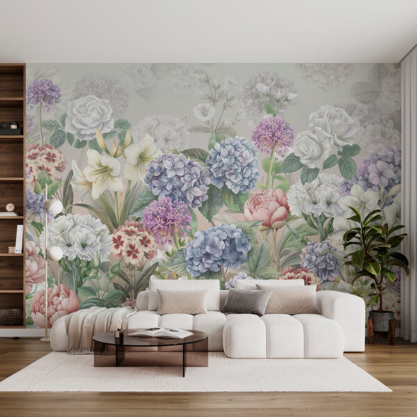 Groupe de fleurs sur fond blanc Groupe de fleurs sur fond blanc
