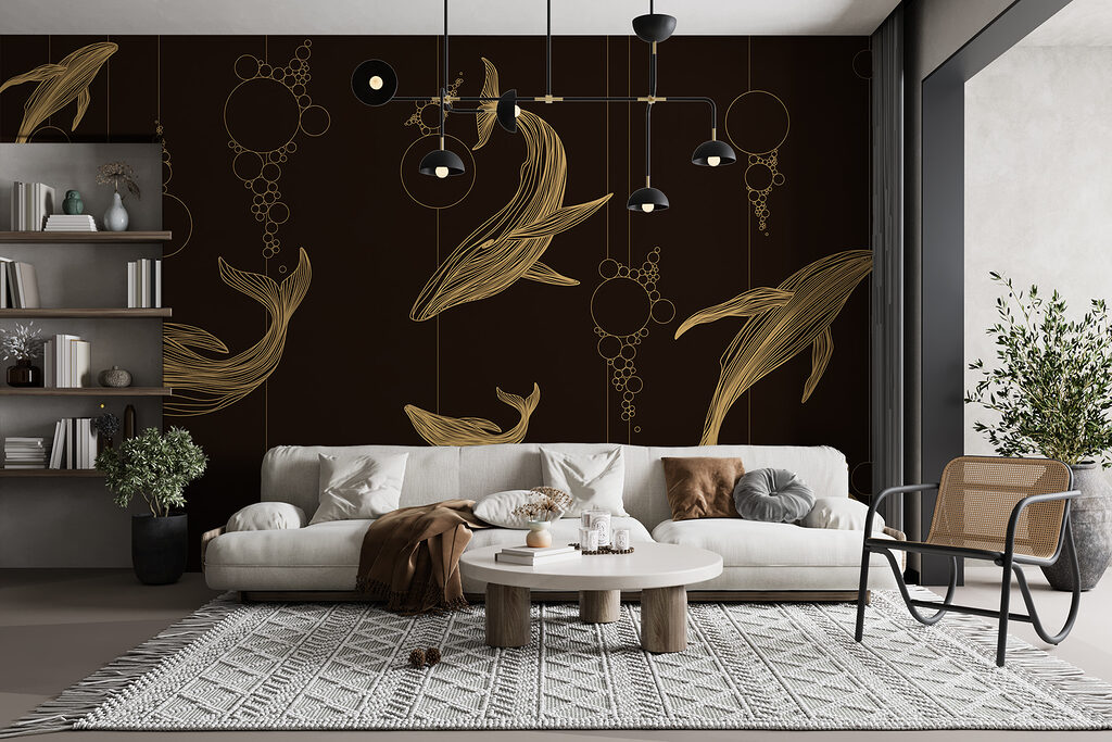 Group of whales and bubbles Group of whales and bubbles