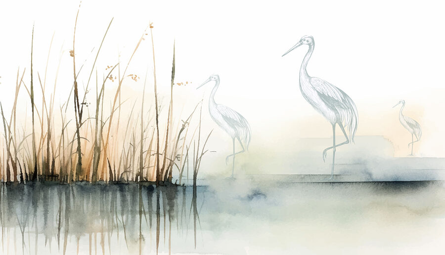Dessin d'oiseaux sur l'eau Dessin d'oiseaux sur l'eau